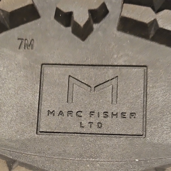 Marc Fisher Black Lace Up Boots with Chunky Sole - Picture 12 of 16